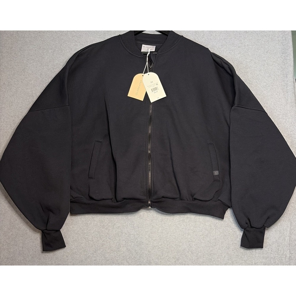 Blogilates Marshmallow Bomber Jacket in Black - 3X - Picture 1 of 7